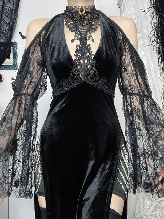 Antique Gothic Lace Smock Blouse