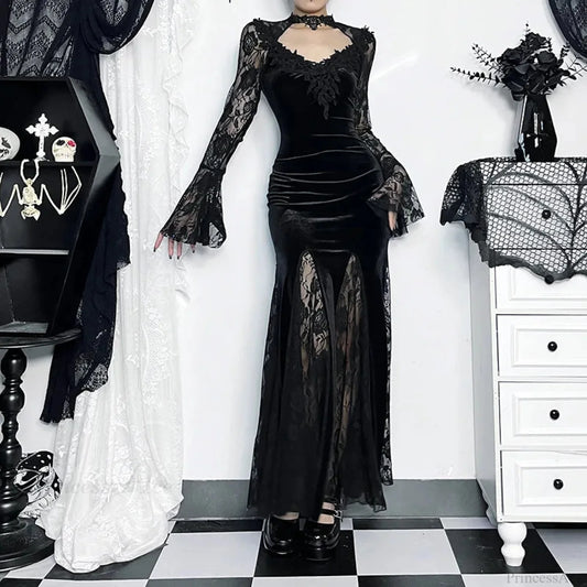 Antique Lace Trumpet Slim Midi Attire