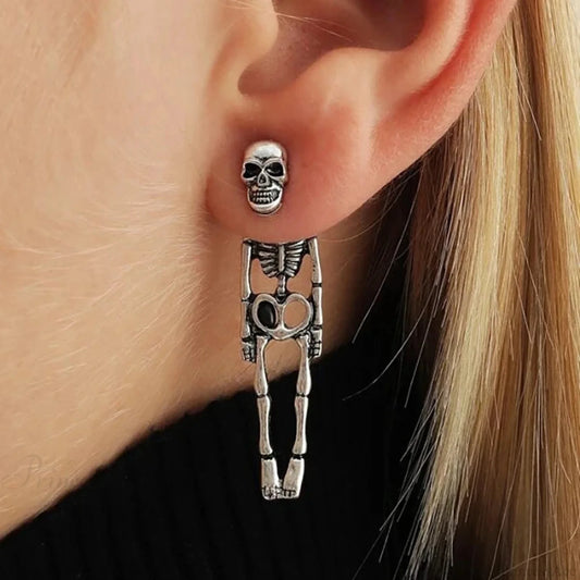 Antique Skeleton Vintage Gold Drop Earring