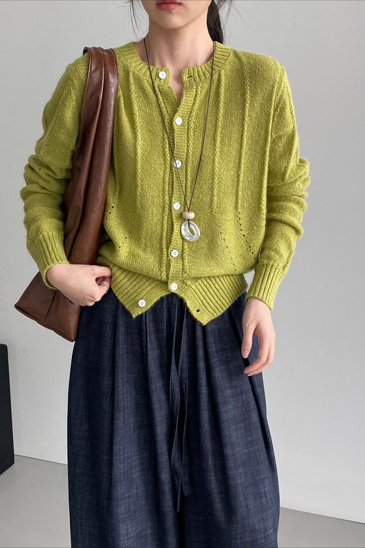 Atmospheric Wool Knit Cardigan