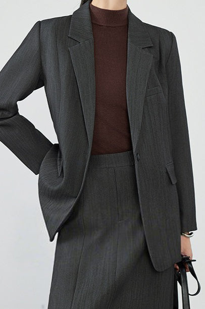 Classic Peak Lapel Blazer