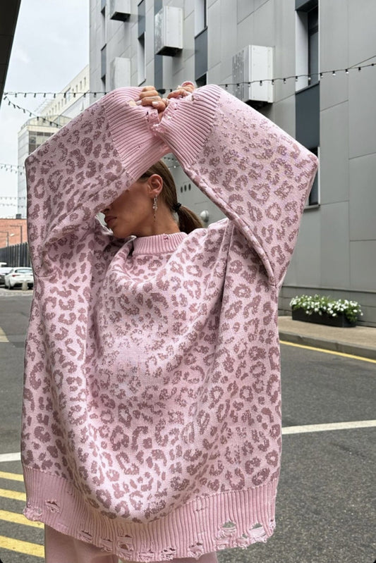 Contrast Letter Knit Pullover Sweater