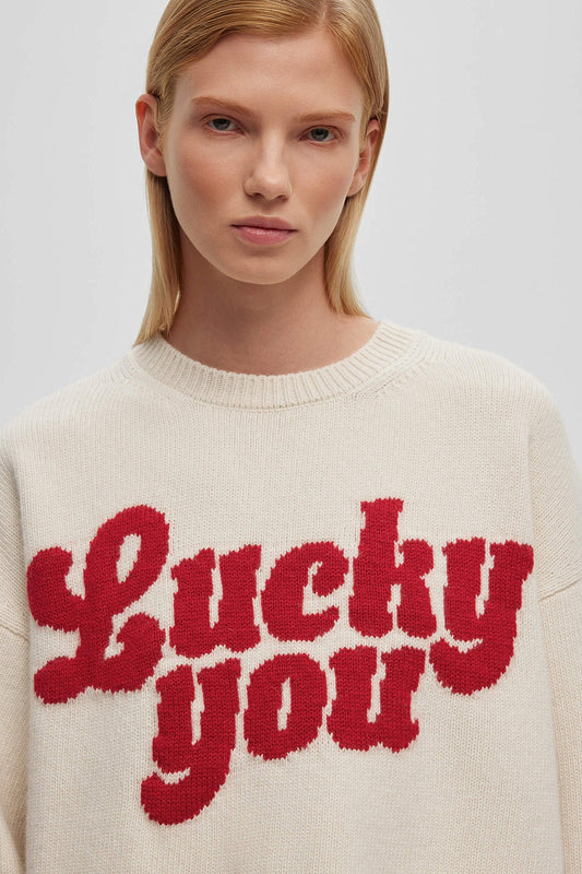 Printed Knit Round Neck Long Sleeve Blouse