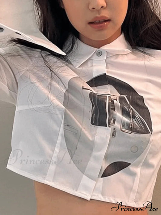 Button Front Graceful Crop Cami Top Tops&Tees