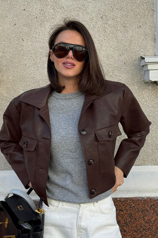 Slim Fit Leather Moto Jacket