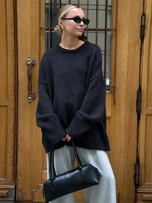 Casual Retro Long Sleeve Sweater