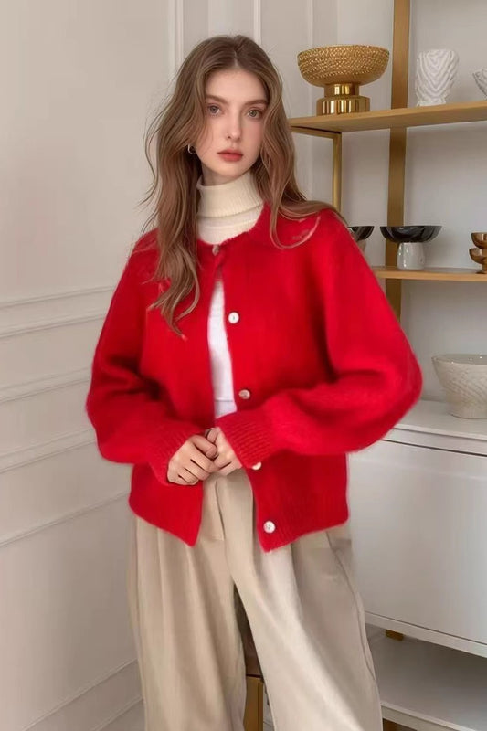 Macaron Color Solid Cardigan