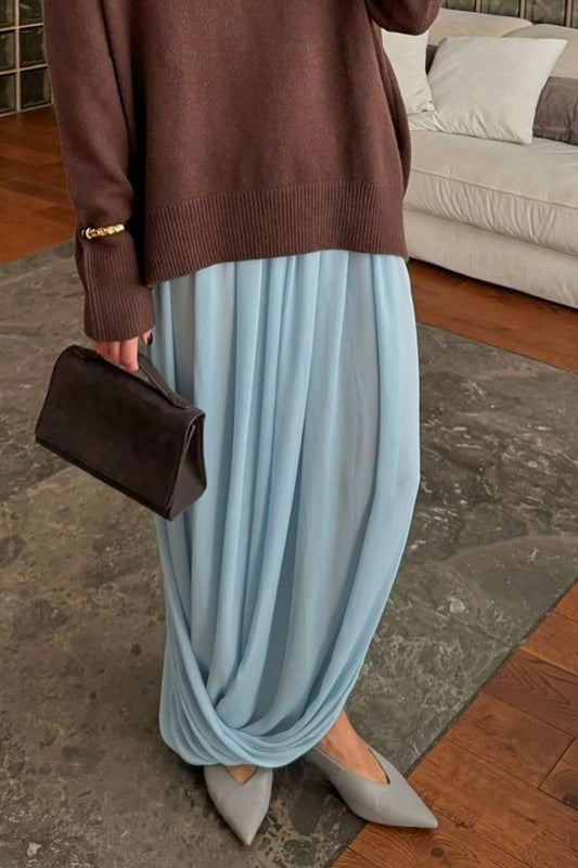 Chic Chiffon Flowing Maxi Skirt