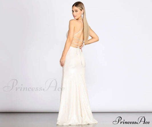 Char Formal Stylish Lattice Glitter Dress S.o. Long Dresses