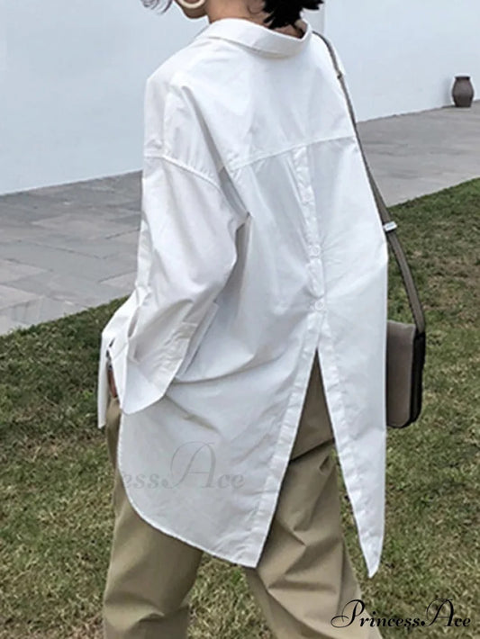 Cheryl Asymmetrical Top White / S Tops & Blouses