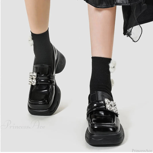 Chunky Leather Elevated Informal Sneaker Black / 34