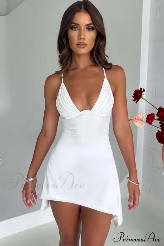 Clarise Elegant Mini Dress Xs / Ivory