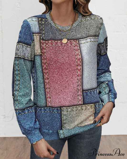 Loose color block sweatshirt Multicolor 2023 f/w 23BF cardigans Clothes hoodies & sweatshirts sweatershirt Tops/Blouses