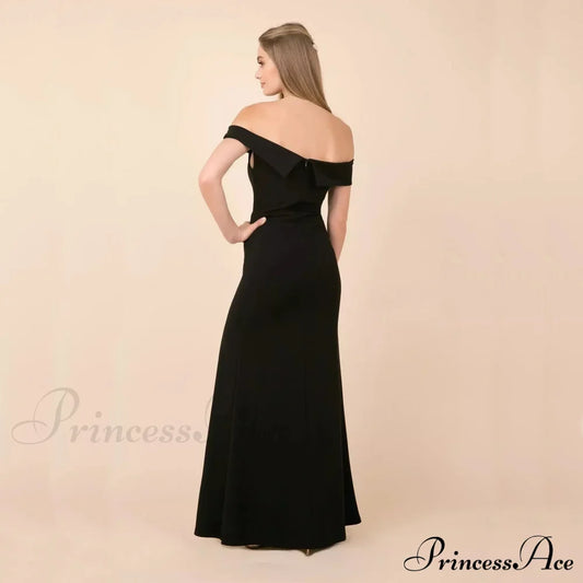 Coralie Off Shoulder Charming Front Slit Dress S.o. Long Dresses