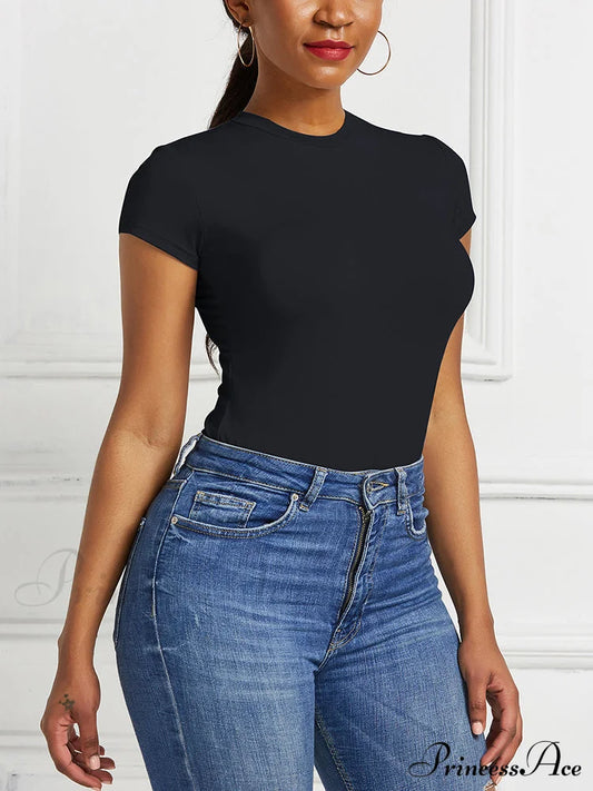 Crew Neck Graceful Smiley Face Sweater Jumpsuits & Rompers