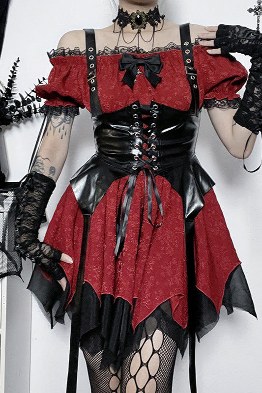 Off Shoulder Slim Gothic Dress