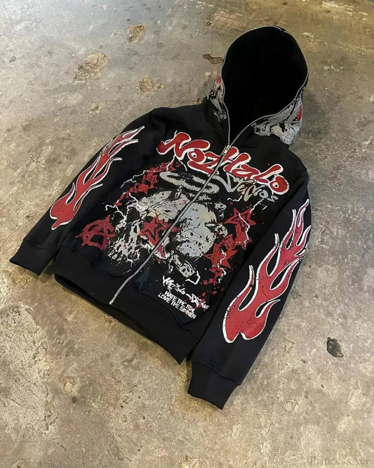 Dark Blaze Sleeve Zip Hoodie