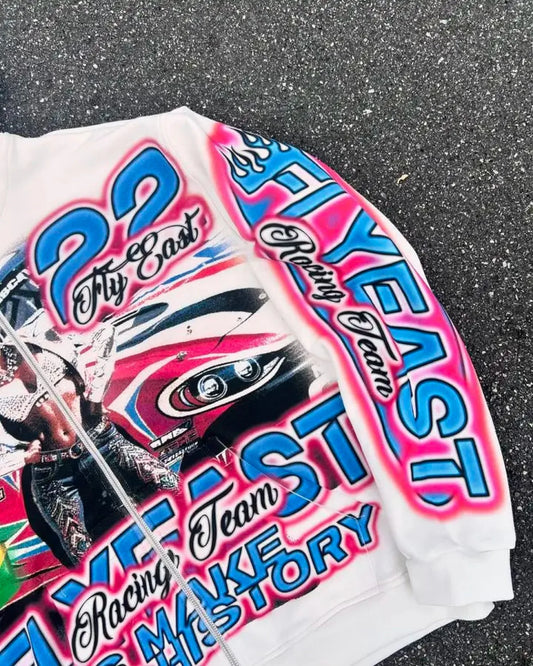 Dark Racer Pictorial Zip Hoodie