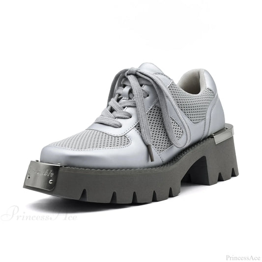 Dark Stand Loafer Celebration Tennis Shoe Silver / 36