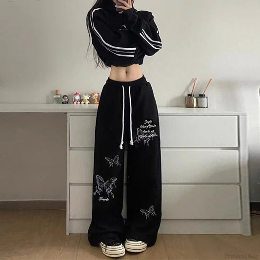 Dopamine Slimming High Waist Wide Pants black / M