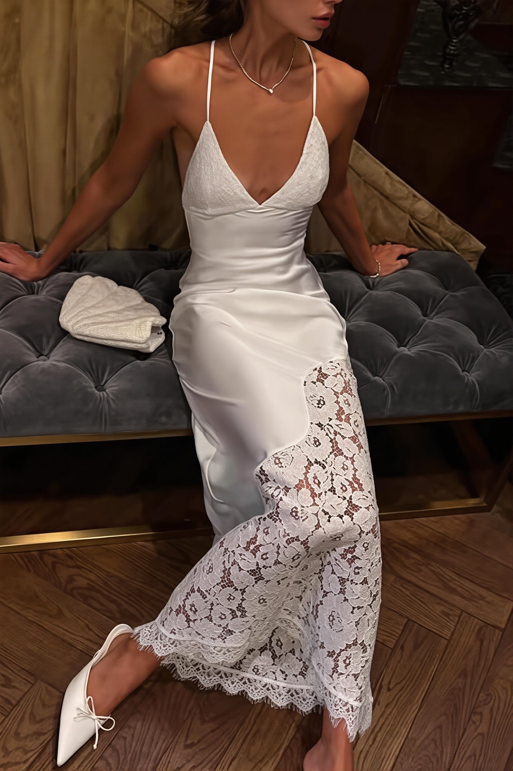 lace patchwork cami midi dress Maxi – PrincessAce getaway_edit Amanda Uprichard x REVOLVE Zuri is bound to Colour:Eggplant