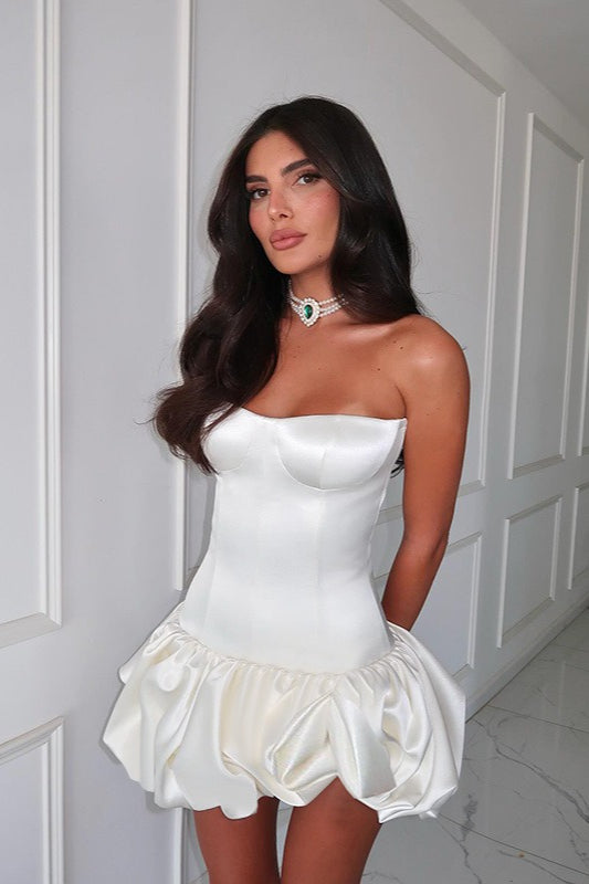 Sexy Slim Strapless Ruched Party Dress