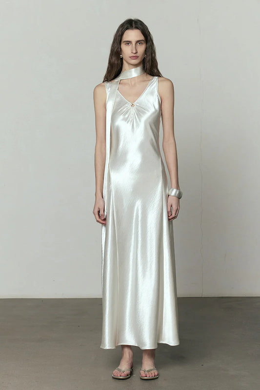 New Temperament V-Neck Maxi Dress