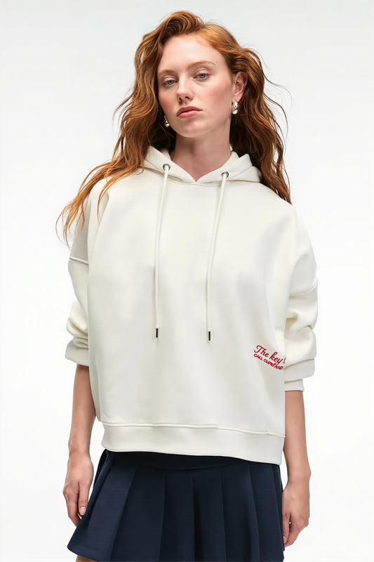 Heart Lock Graphic Oversized Pullover Hoodie