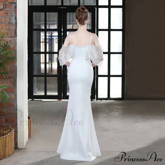 Evelyn V-Neck Off The Graceful Shoulder Mermaid Prom Dress S.o. Long Dresses