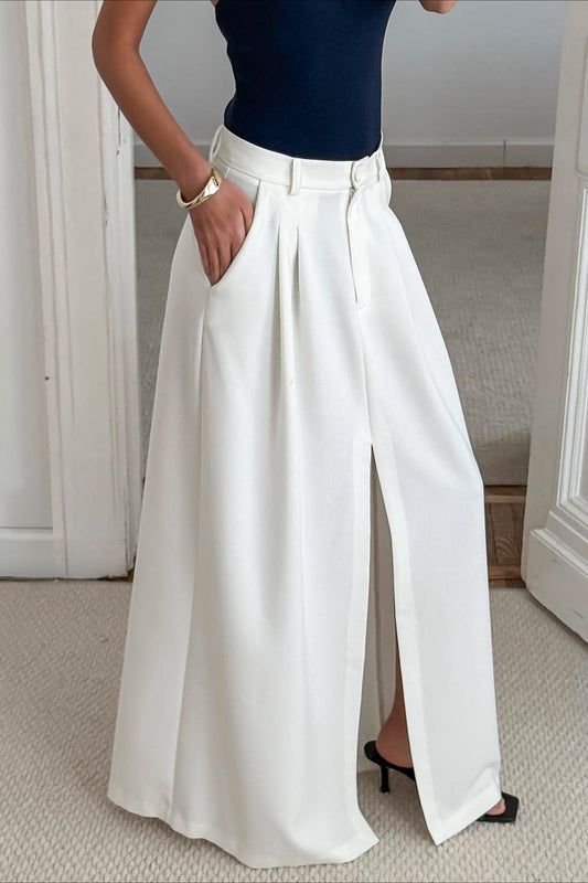 Side-Slit A-Line Maxi Skirt