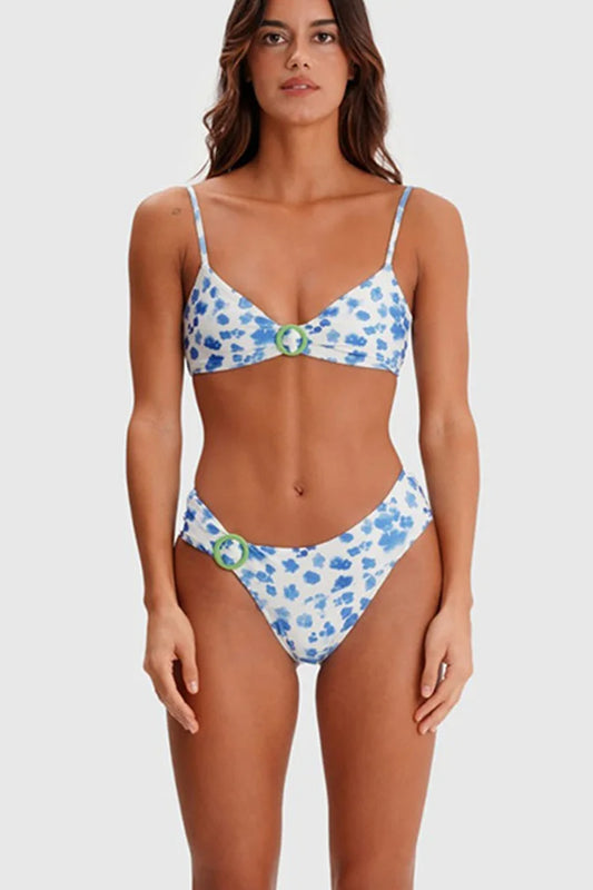 Ensemble bikini taille basse imprimé