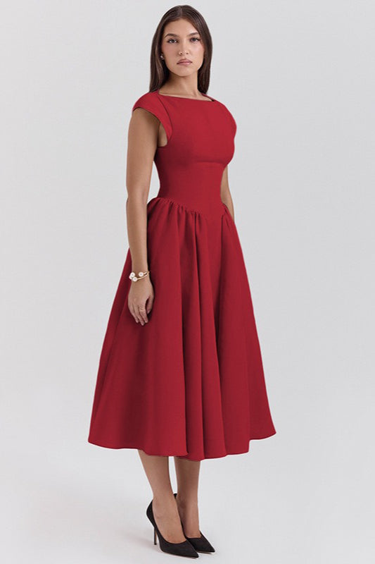 Fitted Waist Defining Party Dress