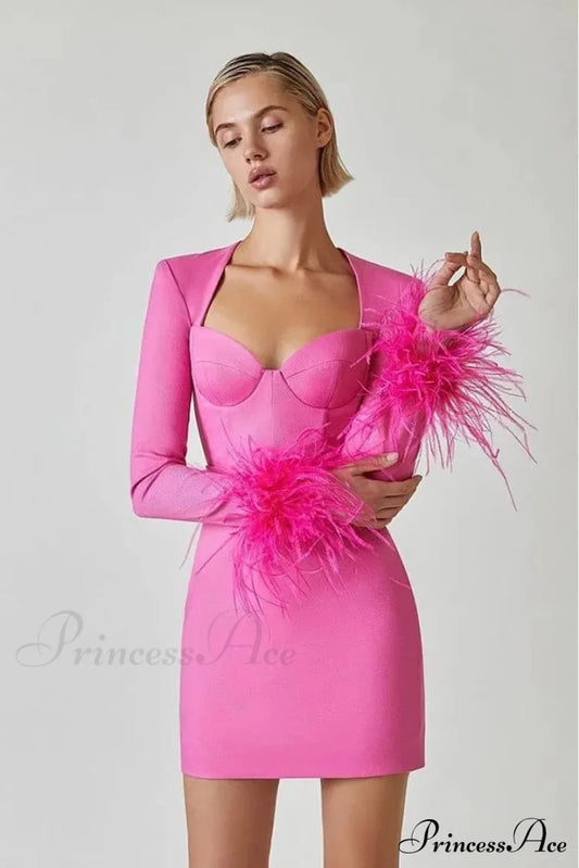 Faina Mini Stylish Dress Pink Dress