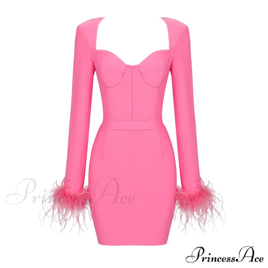 Faina Mini Stylish Dress Pink Pink / Xs Dress