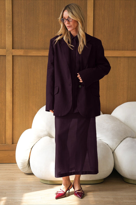 Vintage Collared Tencel Shirt Dress Two Piece Set