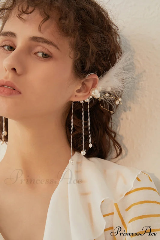 Feather Tassel Earrings | Dress In Beauty