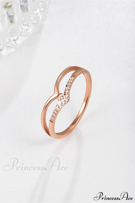 Fox Eye Charmful Creative Personalized Rings Rose Gold / 8