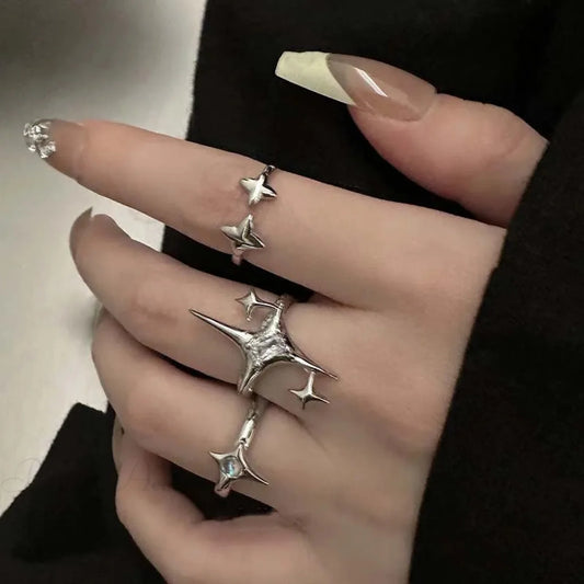 Gender-neutral Vintage Wings Skeleton Gothic Ring sliver2
