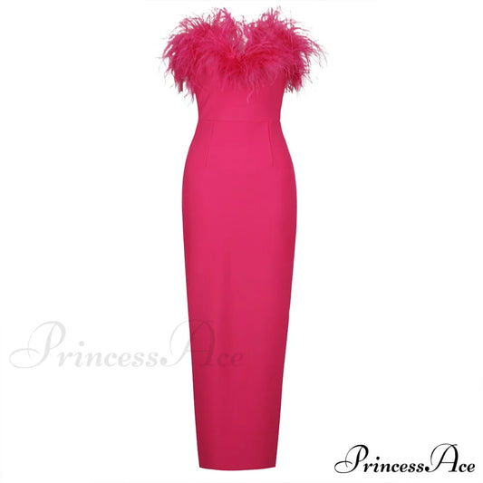 Georgina Elegant Maxi Dress Pink / Xs