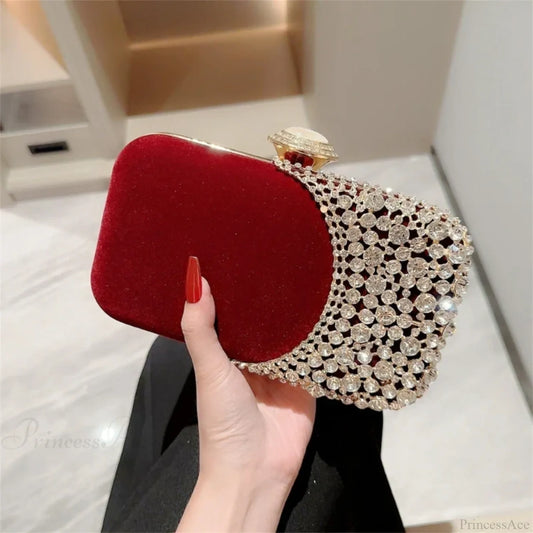 Glitter Clutch Phone Wallet Wristlet Red wristlet-250126