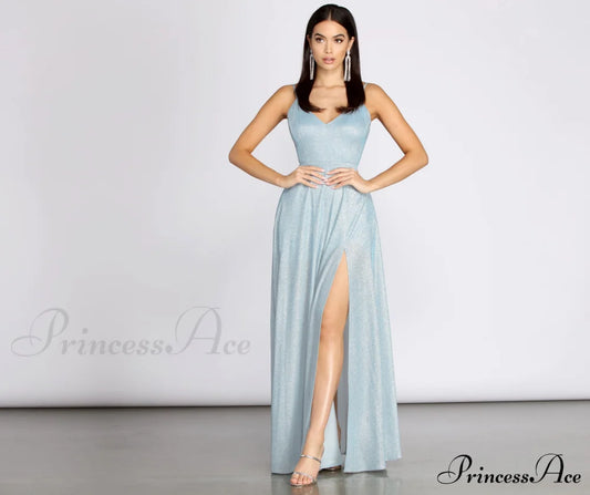 Holland Glitter A-Line Dress - Lady Occasions