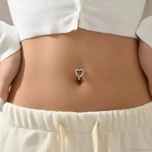 Inverted Love Medieval Golden 14G Stomach Hoop gold1