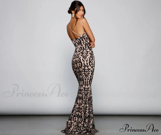 Jasmine One-Shoulder Stylish Sequin Mermaid Dress S.o. Long Dresses