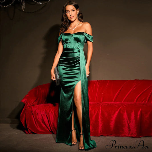 Josephine Formal Stylish Velvet Sweetheart Dress Green / Xs S.o. Long Dresses