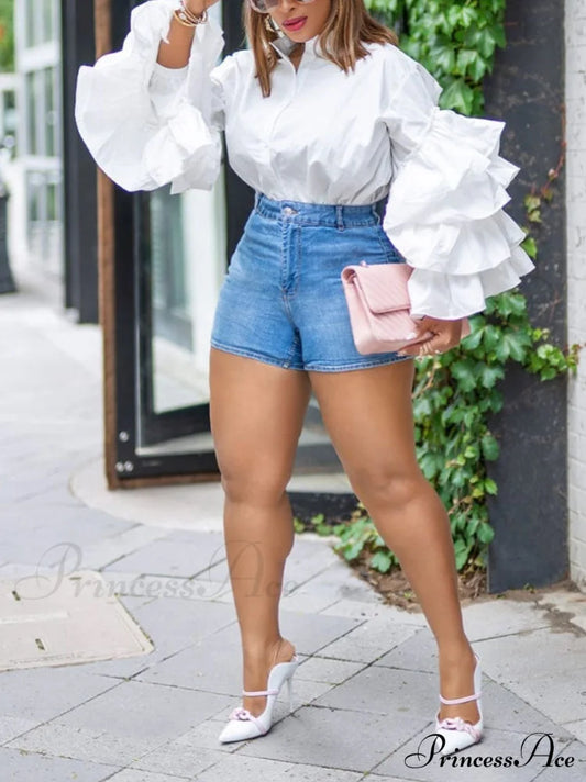 Layer Charming Necklace White / M Shirts & Tops