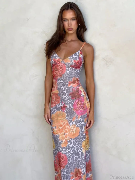 Leopard Print Slim Bodycon Vacation Dress vacationdress-250223