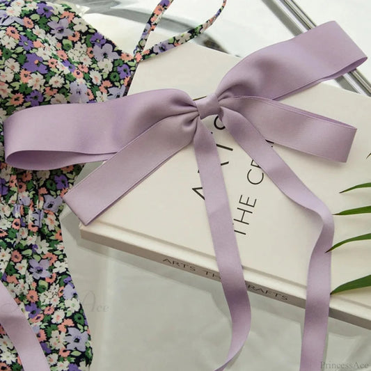 Long Ribbon Bow Back Head Headdress - Christmas Hair Accessory Accessories-L