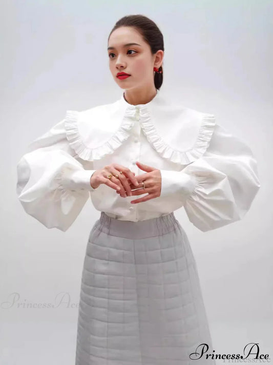 Loose Cotton Babydoll Blouse