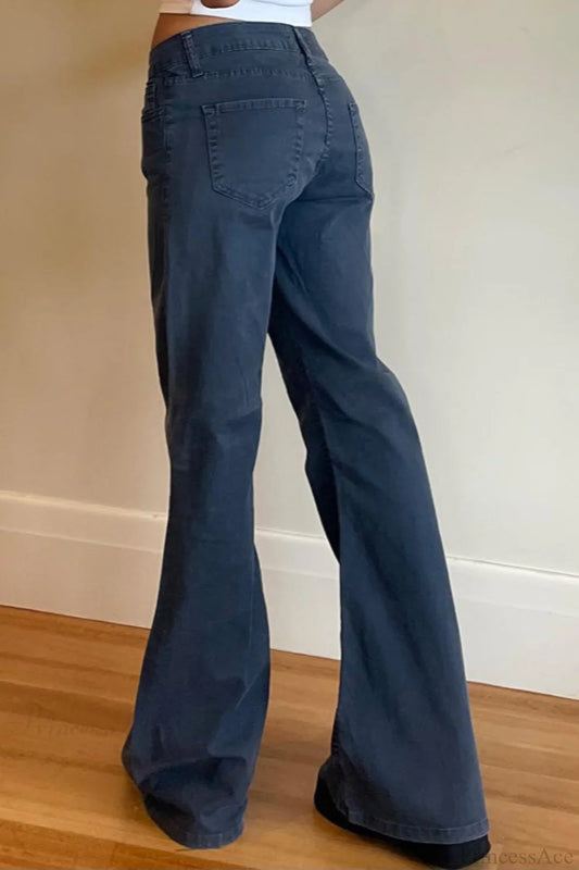 Low Rise Minimal Flare Jean