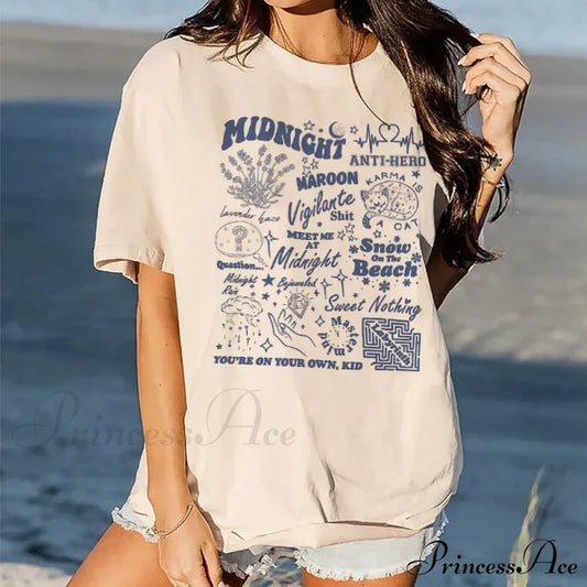 Midnights Text Stylish Graphic Tee